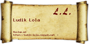 Ludik Lola névjegykártya